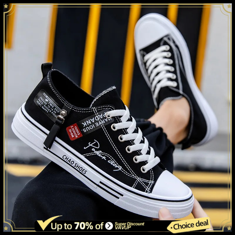 Canvas Sneaker High - Sapatos masculinos de lona, sapatos casuais