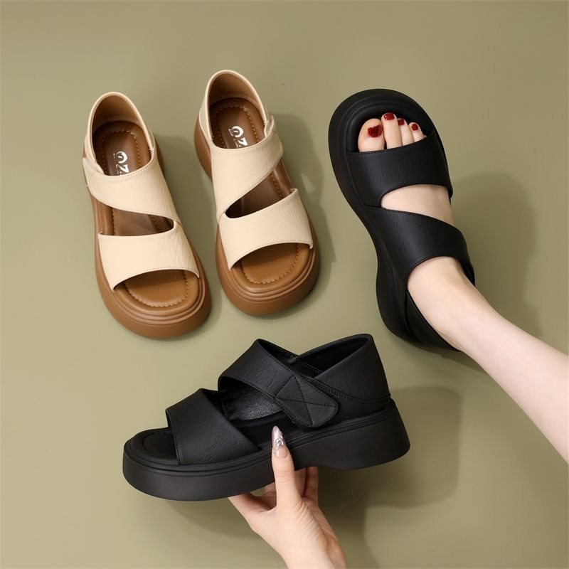 Velcro Strap Sandal - Novas Sandálias Pretas de Verão 2026