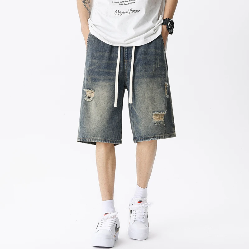 Verão fino denim shorts mascul - Men'S Shoes With Jeans avaliação e preço