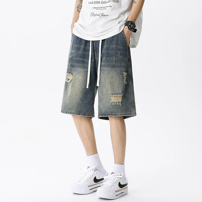 Verão fino denim shorts mascul - Men'S Shoes With Jeans avaliação e preço