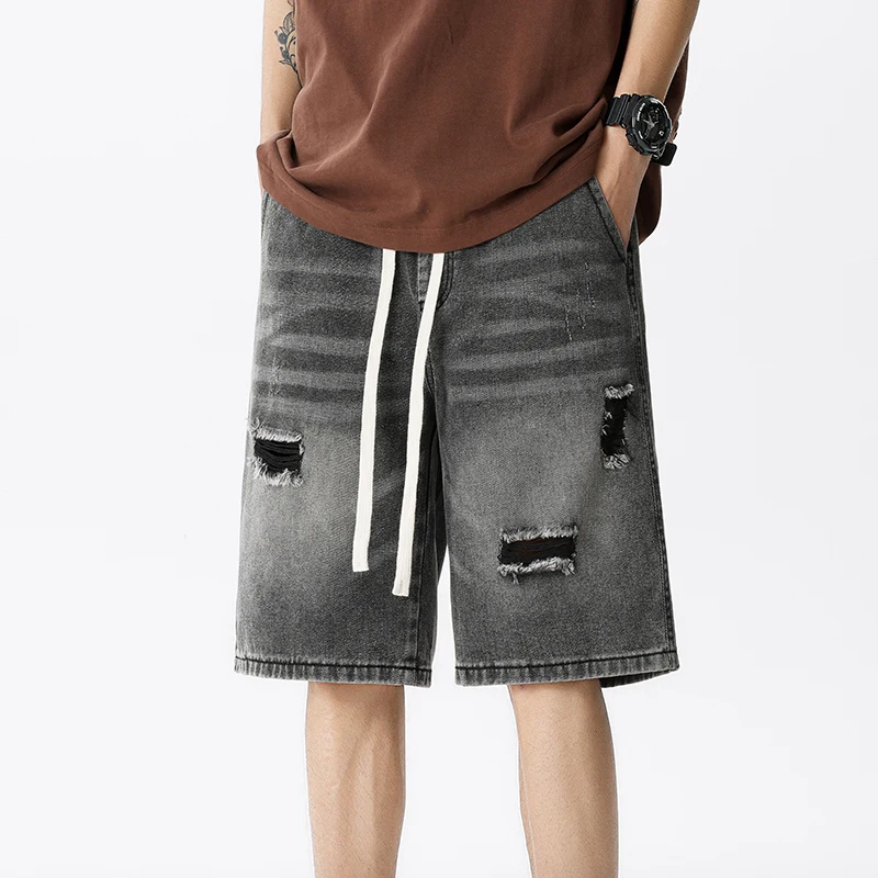 Verão fino denim shorts mascul - Men'S Shoes With Jeans avaliação e preço