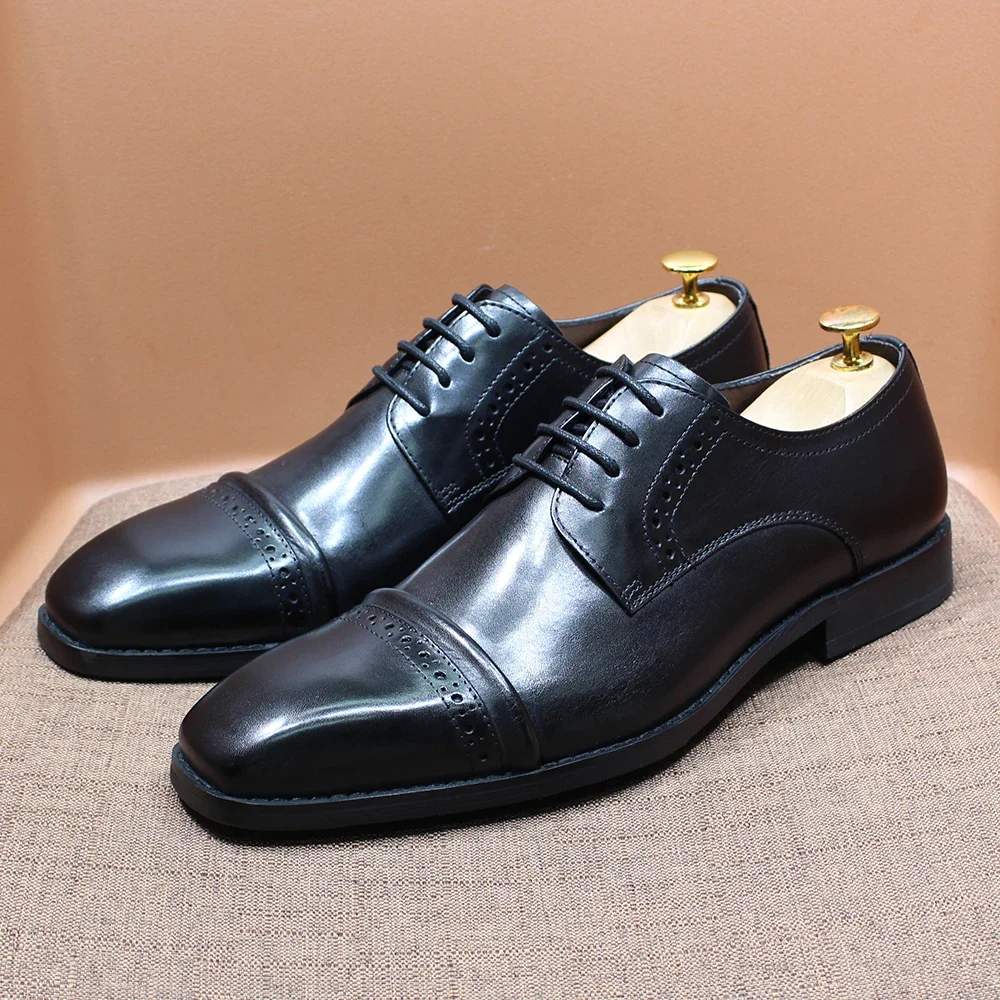 Robusto boné-toe oxfords couro - Men'S Shoes Smart avaliação e preço
