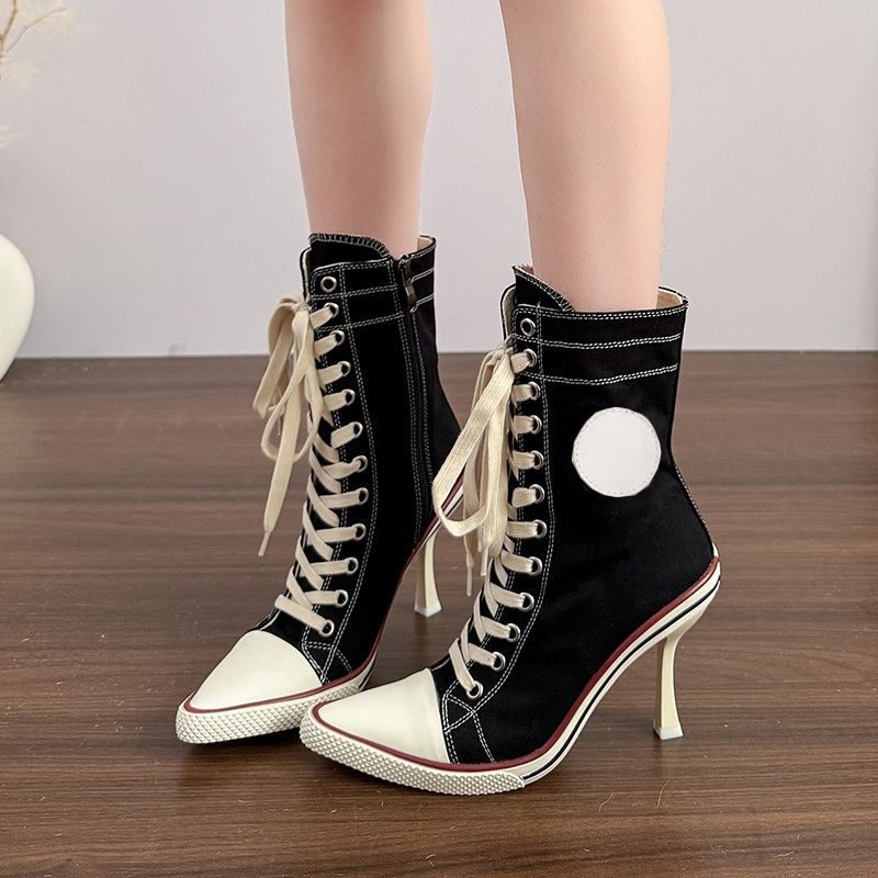 Tênis Feminino Y2K de Grife co - Canvas Sneaker High avaliação e preço