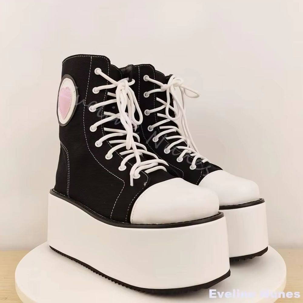 Sapatos de lona de sola grossa - Canvas Sneaker High avaliação e preço