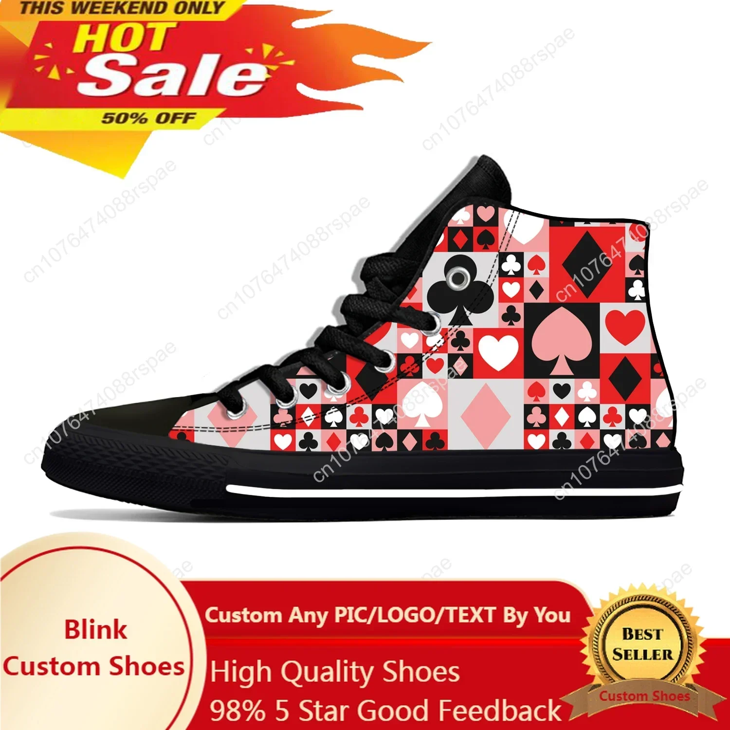 Verão jogando cartão símbolo p - Canvas Sneaker High avaliação e preço