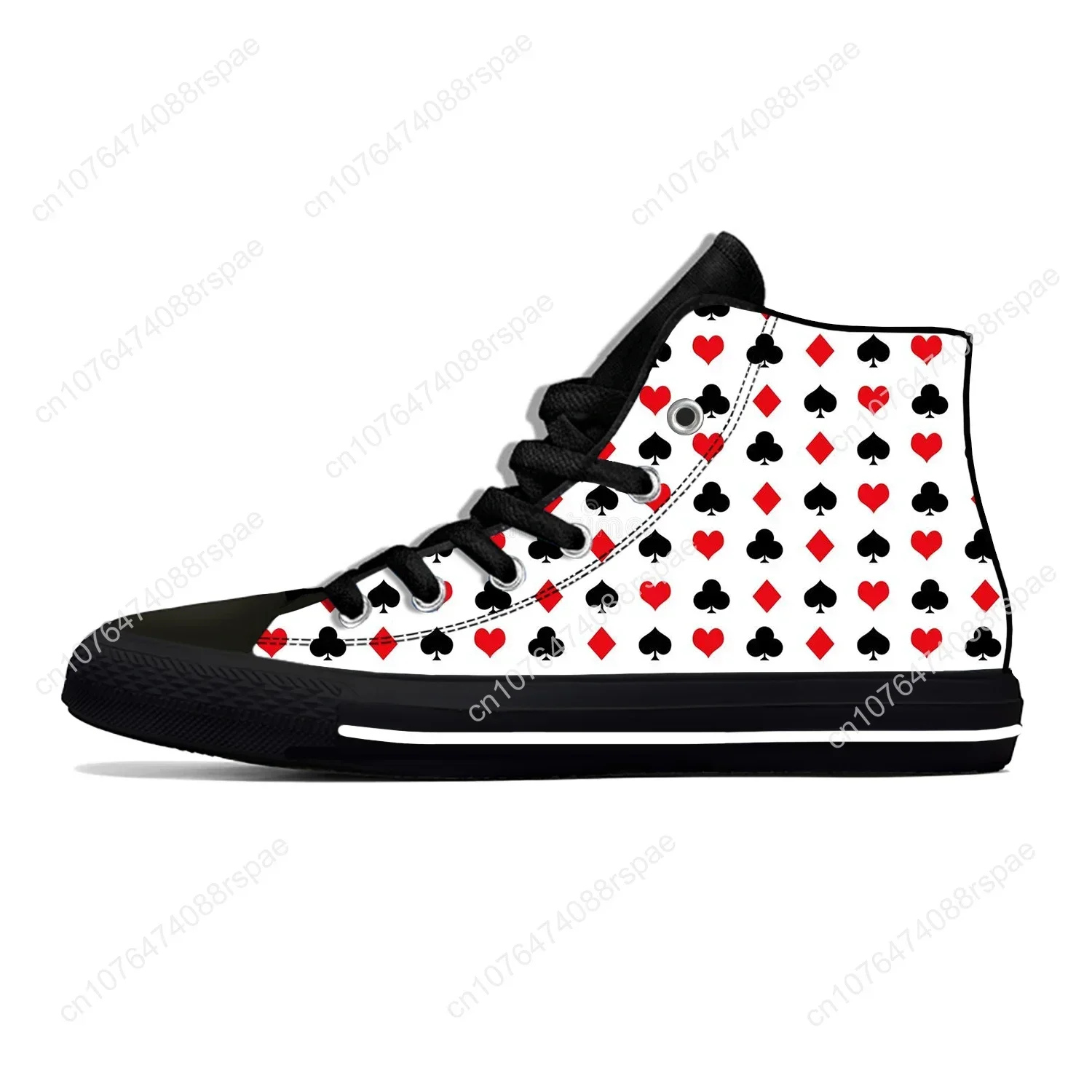 Verão jogando cartão símbolo p - Canvas Sneaker High avaliação e preço