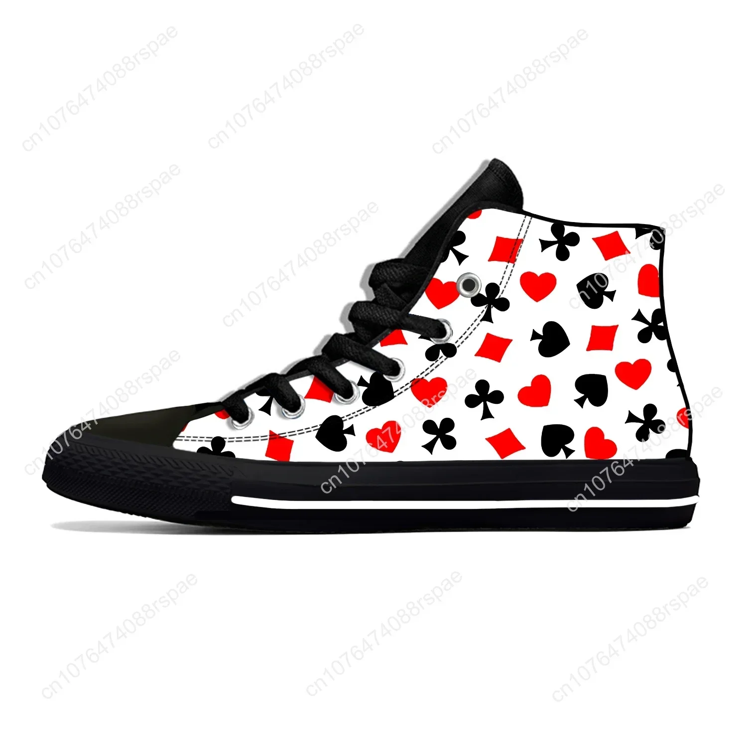 Verão jogando cartão símbolo p - Canvas Sneaker High avaliação e preço