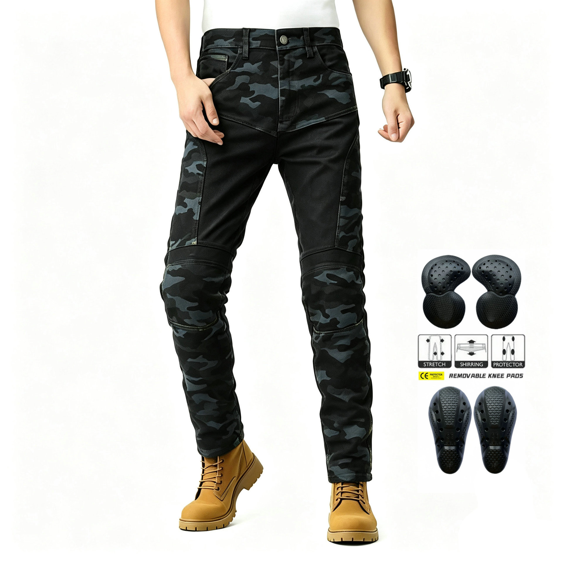 Calças jeans respiráveis ​​de  - Men'S Shoes With Jeans avaliação e preço