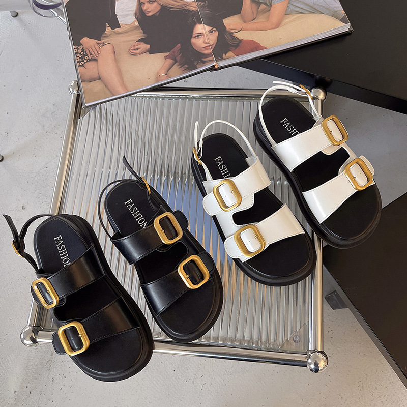Sandálias femininas plataforma - Velcro Strap Sandal avaliação e preço