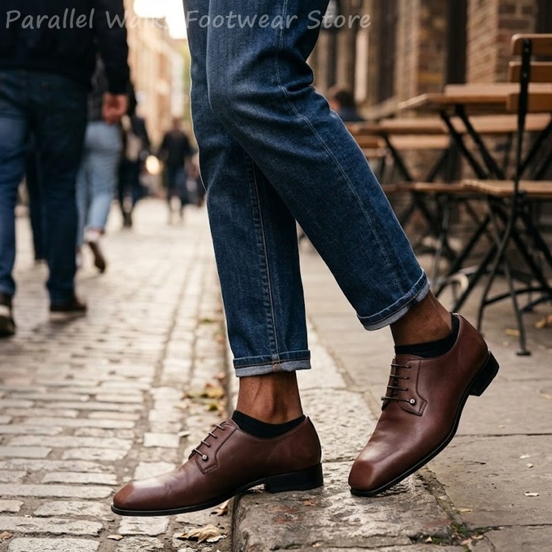 Sapatos Derby de Couro Marrom  - Men'S Shoes Smart avaliação e preço