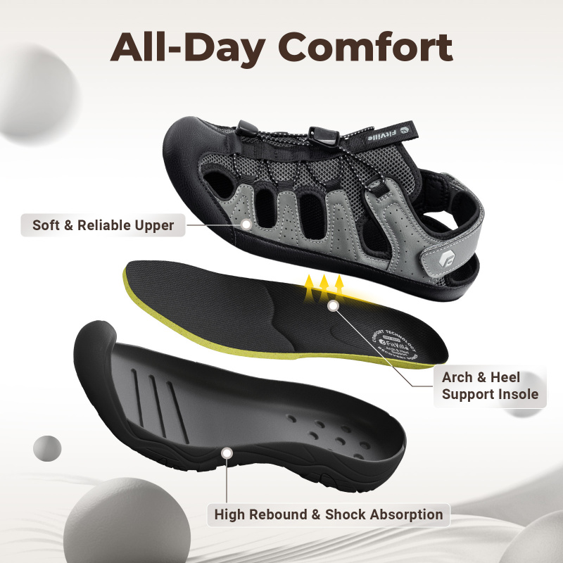 Sandálias Masculinas FitVille  - Men'S Shoes For Wide Feet avaliação e preço